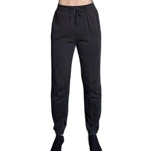 H&M Black Sweatpants with Pockets, Draw String  and Cuffed Bottoms Women Size S